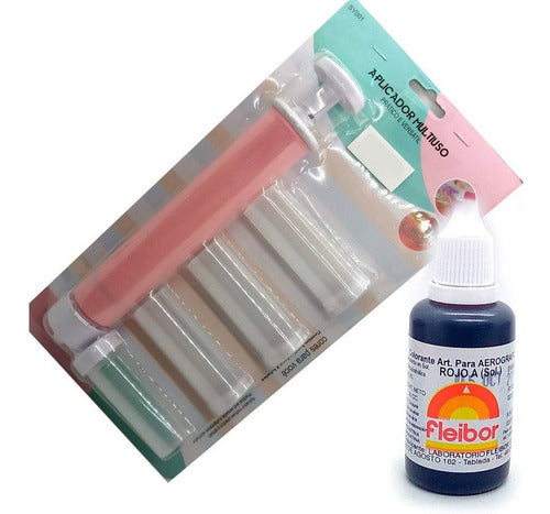 Hobbykits Pulverizador Reposteria 10 Colorantes Fleibor Aerografo 0