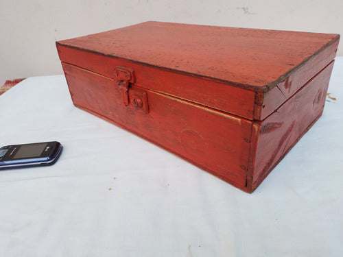 Antiguo Caja D Herramientas Cajón Madera Reciclada Conarco 1