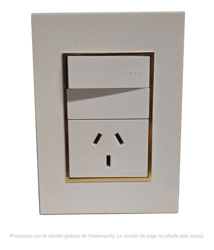 Cambre Bauhaus Point and Socket in Gold and White 1