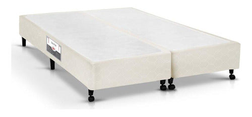 Cama Box Base Queen Poli Tecido Clean (158x198x23) - Castor 0