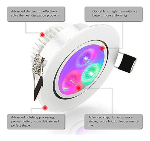 Esbaybulbs LED Ceiling Lamp 3W RGB Adjustable Intensity 1