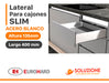 Lateral Slim Cajón 199x400mm Eurohard Blanco Cierre Suave 3d 1