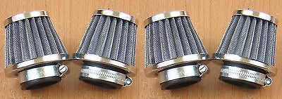 4pcs Kawasaki Kz1000 Kz 1000 4 Cromo Filtro De Aire Nuevo 0