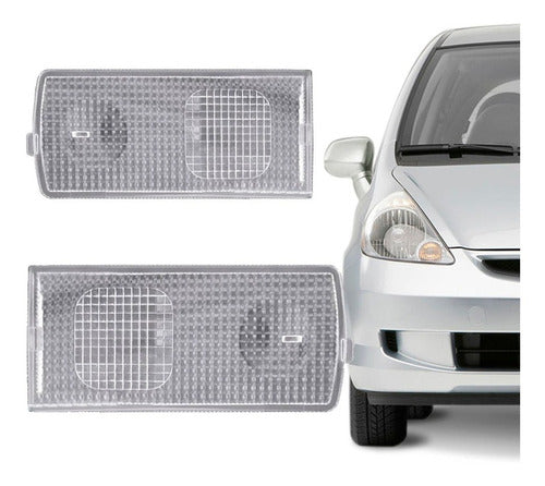 Par Lentes Da Lanterna Luz Teto Honda Fit 2004 05 06 07 2008 0