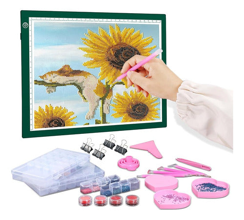 Almohadilla De Luz Led Rtjoy A4 Para Kits De Pintura De Diam 0