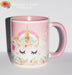 CREAZIONI ® Unicorn Personalized Gift Mug with Colored Handle and Interior 1