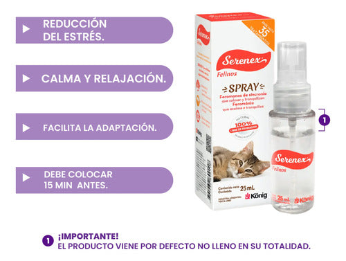 Serenex Feromonas 25ml Spray Para Gatos 1