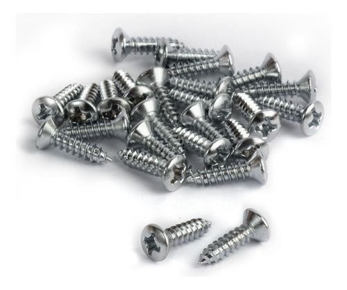 Set of 10 Stainless Steel Self-Tapping Pickguard Screws for Fender Guitars 0