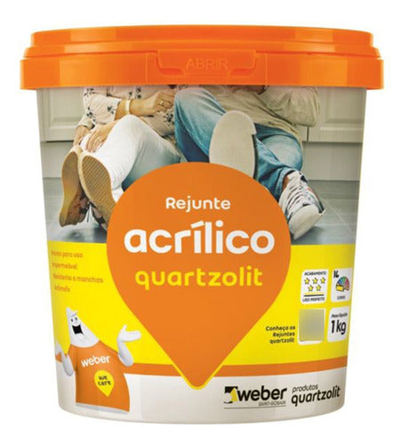 Rejunze Acrílico Cinza Platina 1 Kg Quartzolit 0