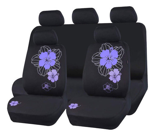 CAR PASS Universal Car Seat Covers with Floral Design 0