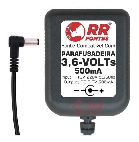 Fonte Dc 3,6v Para Parafusadeira Com Bateria De 3,6v Klatter 1