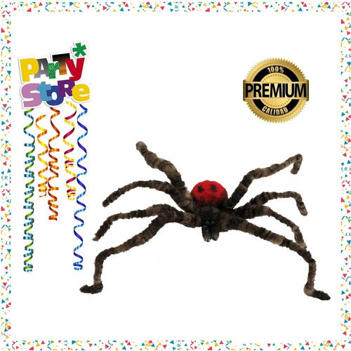 Party Store - Medium Red and Black Spider Halloween Decoration 1