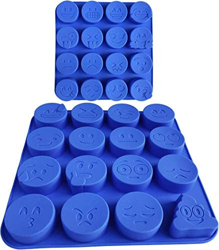 Moldes Emoji De Silicona De Tamaño Jumbo - 32 Cavidades, Paq 4