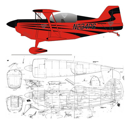 RC Pitts S2 RC Plane Blueprint (Read Shipping Info Before Purchase) 0