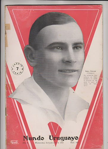 1928 Futbol Uruguay Pedro Perucho Petrone En Tapa Revista 0