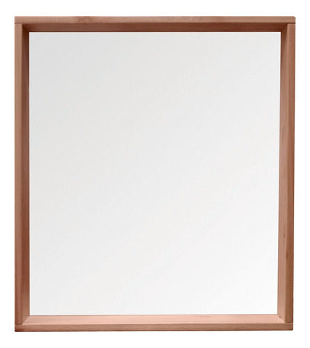 Imak Eucalyptus Wood Bathroom Mirror 80x70 0