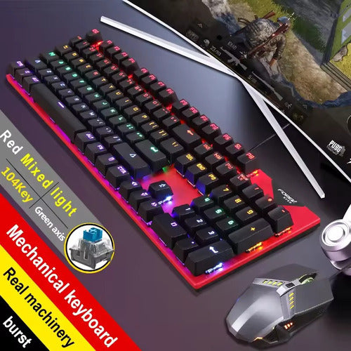 Kit Gamer Teclado Y Mouse Rgb Fvq809 3