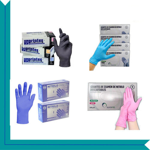 Black Nitrile Gloves x500 Units Size L M S XS and XL 15
