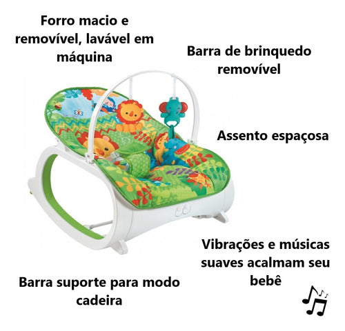 Kit Cadeira De Balanço E Descanso Musical Com Dog Musical 1