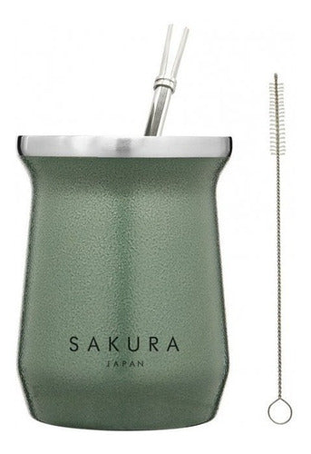 Mate Sakura 236ml with Stainless Steel Straw and Cleaner 2
