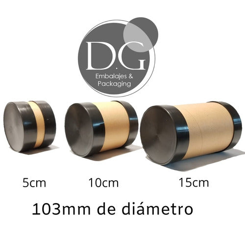 DG Embalajes 4a 10cm X103mm Con Tapas Plasticas X1u 1