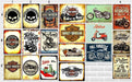 Opopop Vintage Decorative Plates - Retro Cars, Motorcycles, Garage 3