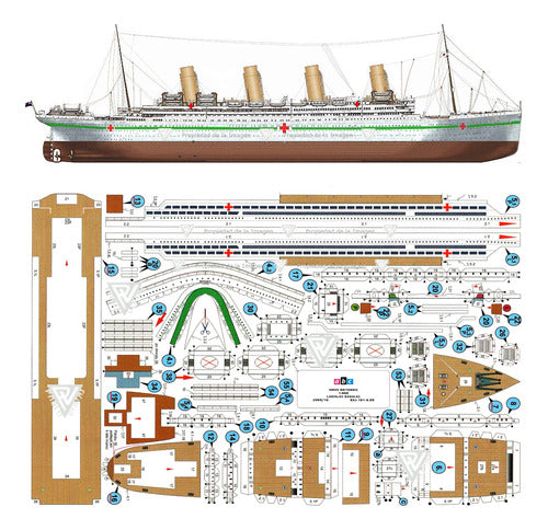 Modelos Para Descargar e Imprimir Barco Hms Britanic 1:800 / Papercraft (envio X Email) 0