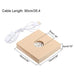 Meccanixity LED Wood Displays Base Ball Stand Holders 10x10x2cm Colorful Light Square USB Switch for Crystal Ball Stone 1