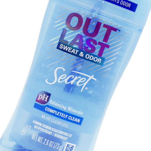 Secret Outlast Completely Clean Clear Gel Deodorant X3 4