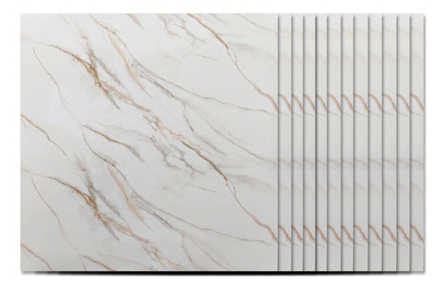 IDD Pack X12 Self-Adhesive Panels Imitating White Marble 60x60cm 0