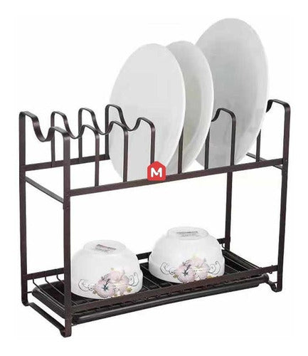 Crystal Rock Dish Drainer Double Layer 6