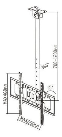 Full Motion Ceiling Hanging Tv Soporte De Montaje En Pared 2 6