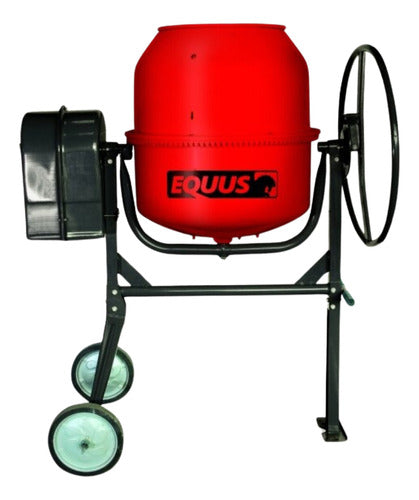 Equus Portable Concrete Mixer 140L with Plastic Protector Wheel 0