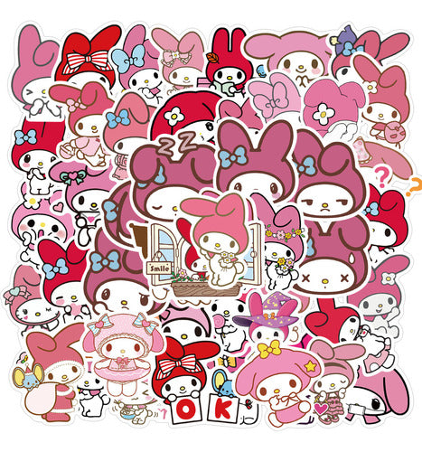 Stickers Autohadesivo Melody/kuromi/cinna/kitty Sanrio X 50 2