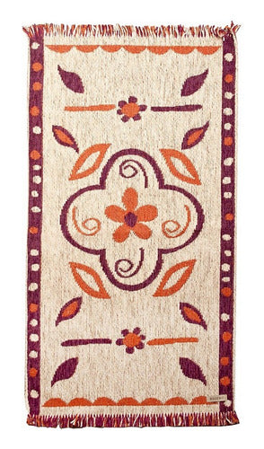 Huitrú Emilia Flor Chenille Carpet 65 X 37 Cm 0