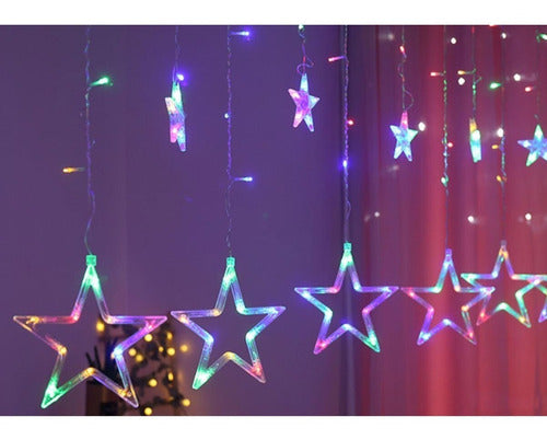 RGB LED Star Curtain Garland 3 Meters Battery Operated 1