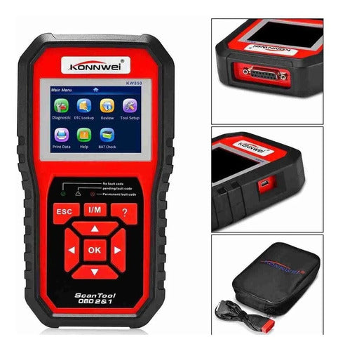 Konnwei KW850 Scanner Diagnostico Automotriz Universal OBD2 Evap+Envio GTS 1