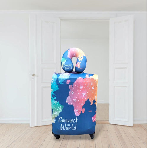 Travel Kit: 23kg Suitcase Cover + Neck Pillow 13