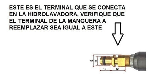 RC Distribuidora Karcher 5 Mts High-Pressure Washer Hose with Quick Connector and 1/4 Female Thread 1