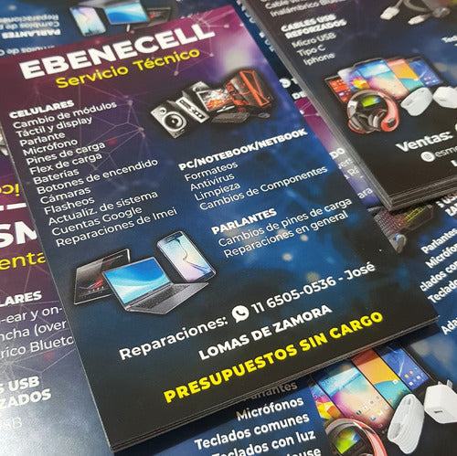 250 Flyers Volantes Color 10x15cm Papel 150g + Diseño Gratis 2