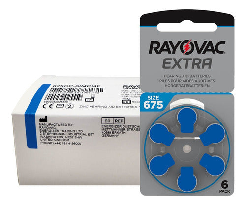 Rayovac Extra 60 X Hearing Aid Batteries 675 PR44 - Free Shipping 0