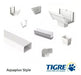 Tigre Tapa Derecha Aquapluv Style PVC Canaleta Techo 2