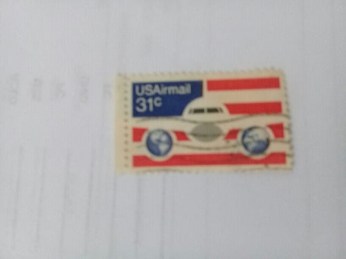 Selo Raro Postal Dos Usa Air Mail De 1977 2