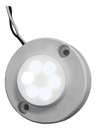 Luz De Cortesia 6 Led Branco Frio Leds Abs 12v Lancha 0