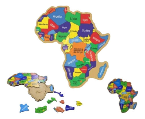 Mapa Africa Brinquedo Edu Quebracabeça Pedagógico Montessori 0