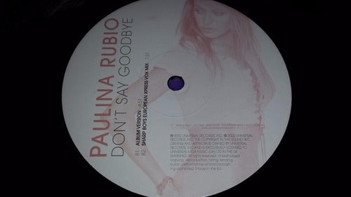 Paulina Rubio Dont Say Goodbye Vinilo Maxi Promo Europe 2