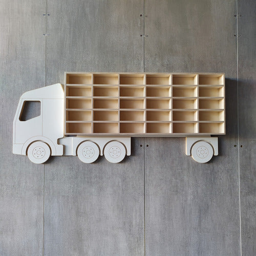 Virutas Uruguay Kids Truck-Shaped Shelf for Decorating Your Room, Toy Car Collection 2