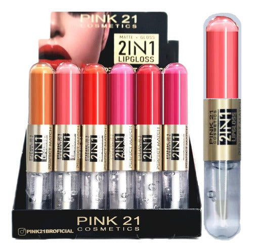 6 Batom Matte + Gloss Perfect Cs3118 A Pink 21 Atacado 1