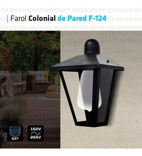 LED Colonial Wall Lamp F124 Exterior Light + Philips Bulb 2