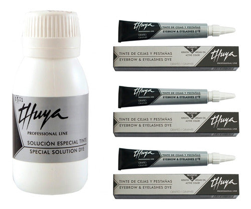 Thuya Kit 3x Eyelash Dyes + Special Dye Solution 0